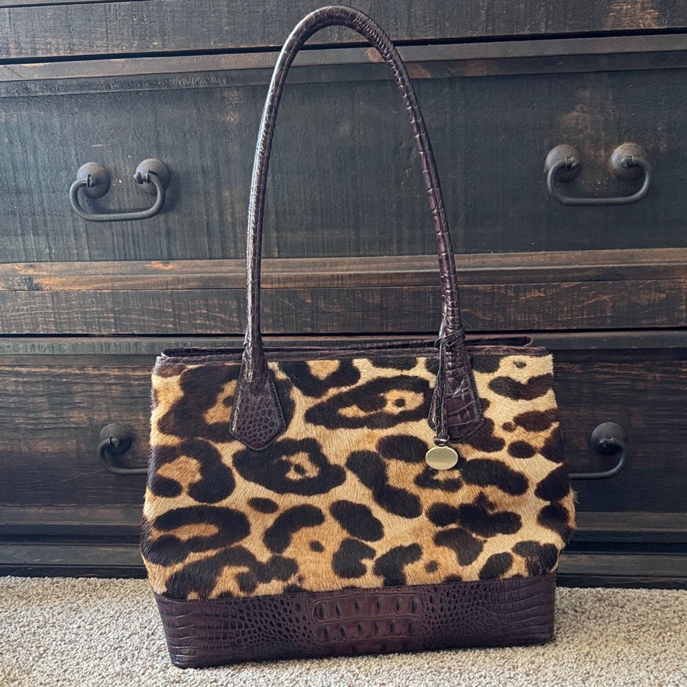 Brahmin Leopard / Crocodile Shoulder Bag